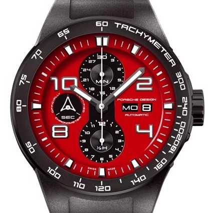 Review Porsche Design P'6340 Flat Six Automatic Chronograph Red Dial Men's Watch